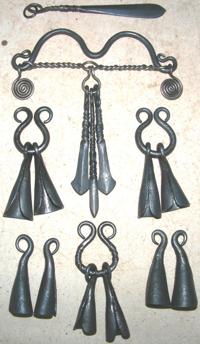 Shaman's Cone Bells, Mini Bow and Arrows, Mini Sword