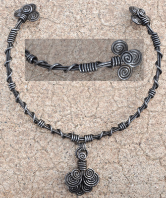 Black Steel Wire Torc