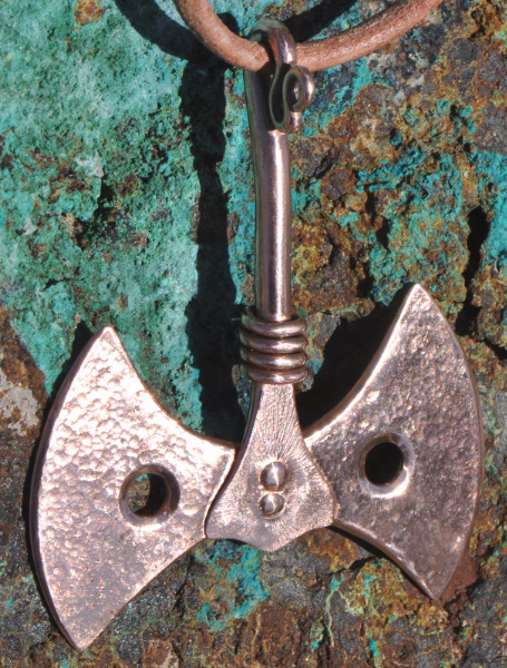 Copper Labrys Amulet