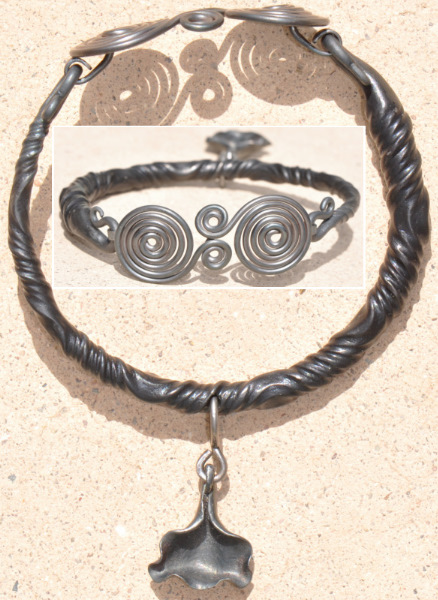 Double Spiral Twisted Iron Bangle Double Spiral Twisted Iron Bangle