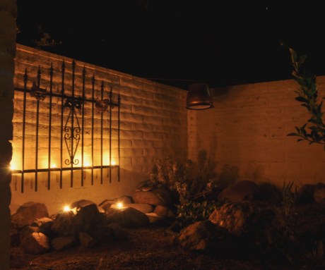 Halloween Garden, east and south wall