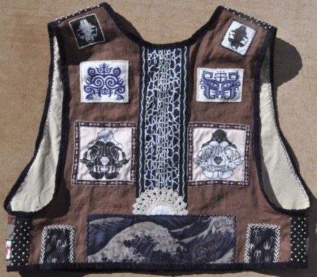 Embroidered Patchwork Vest, Back