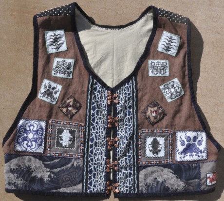 Embroidered Patchwork Vest, Front