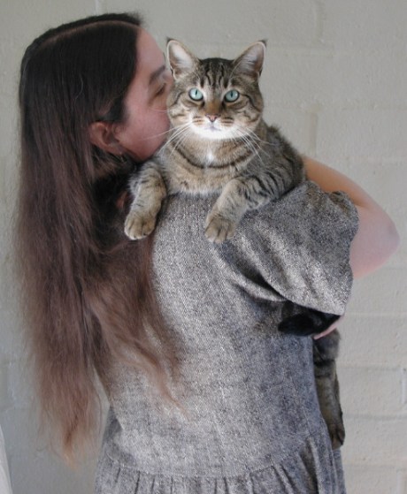 Me with Tabby (age 9), January 2002